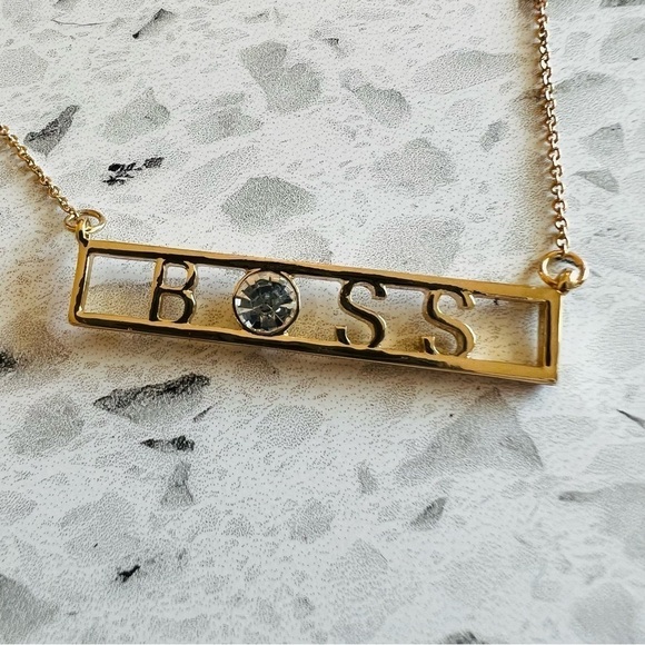 G by Gennaro Women's Gold Boss Necklace NEW - Picture 2 of 4
